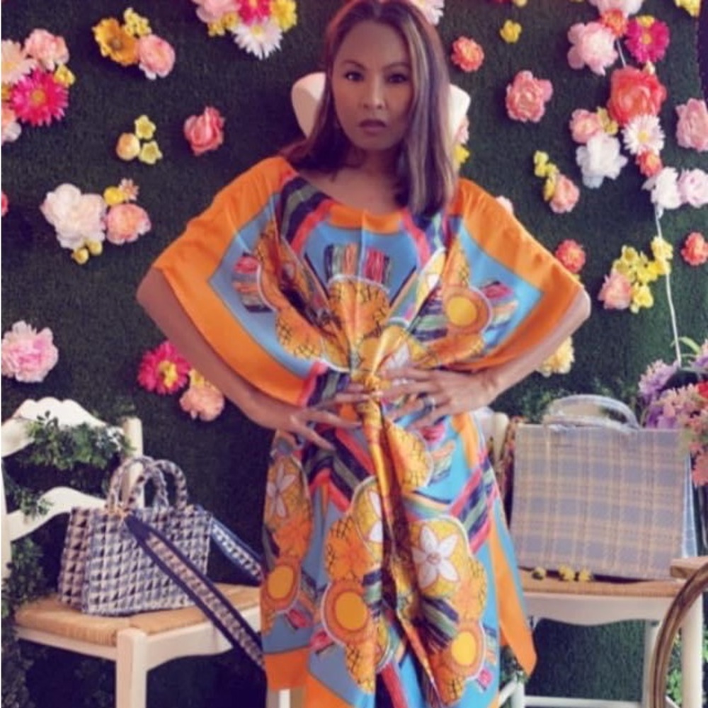 Printed kaftan dress